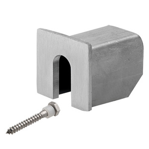 CRL 316 Brushed Stainless Stabilizing End Cap for LC10 Series Cap Rail