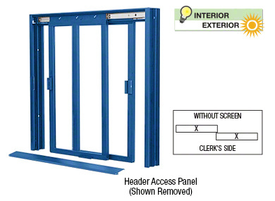 CRL Custom Color Powder Painted DW Series Two Panel Manual Deluxe Sliding Service Window XX Without Screen
