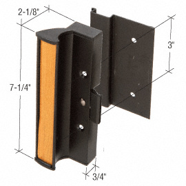 CRL Black Clamp - Style Surface Mount Handle 3" Screw Holes for International Doors