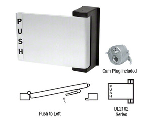 CRL Aluminum Universal Push-Pull Paddle Handle - Push to Left