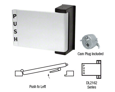 CRL Aluminum Universal Push Pull Paddle Handle Push to Left CRL
