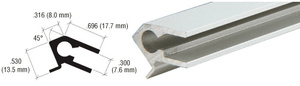 CRL Satin Anodized Aluminum 45 Degree Upright Door Jamb Extrusion