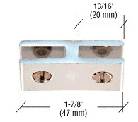 CRL Chrome Anodized Aluminum Two-Way 180 Degree Glass Connector