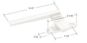 CRL White Left Hand Cam Handle Lock