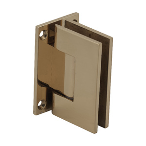 CRL Polished Brass Geneva 537 Series Wall Mount Full Back Plate Standard Hinge With 5 Degree Offset