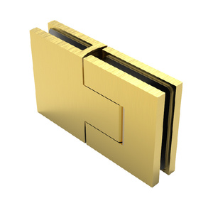 CRL Satin Brass Bellagio Glass-to-Glass 180 Degree Hinge