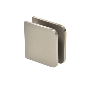 CRL Brushed Nickel Traditional Style Fixed Panel U-Clamp