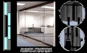 CRL Black Powder Coated 4-Panel Overhead Double Track Sliding Door System