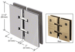 CRL Polished Nickel Concord 180 Series 180 Degree Glass-to-Glass Hinge