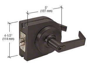 CRL Black Bronze SFIC 7-Pin Classroom Lever Lock Housing - Grade 2