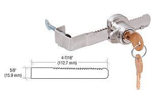 Glass Showcase Door Lock, Sliding Glass Cabinet Rachet Lock with Keys, 1  Unit