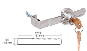 CRL Chrome "Adjustable" Sliding Glass Door Lock with Thumb Screw Adjustment for up to 1/2" Thick Door