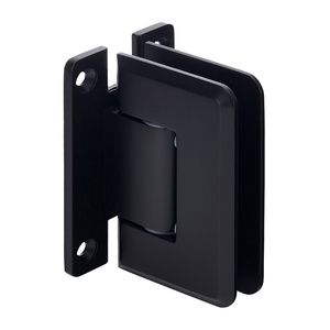 CRL Matte Black Pinnacle 337 Series Adjustable Wall Mount 'H' Back Plate Hinge