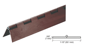 CRL Dark Bronze 3/4" Aluminum Piano Hinge - 6'