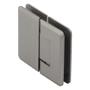 Brushed Nickel 180° Glass-to-Glass Adjustable Premier Series Hinge