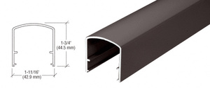 CRL Matte Bronze 200, 300, 350 and 400 Series 241" Long Horizontal Mid-Rail