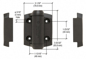 CRL Black Self-Closing Gate Hinge