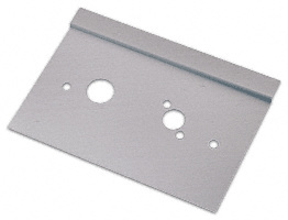 CRL Brushed Stainless 6" x 10" Left Hand Center Lock Latch Guard