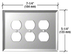 CRL Gray Triple Duplex Glass Mirror Plate