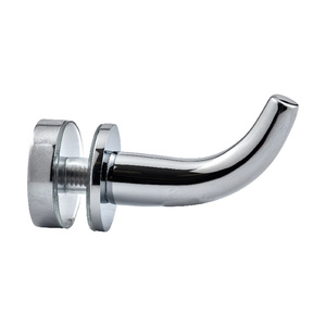 Polished Chrome Through-Glass Robe Hook