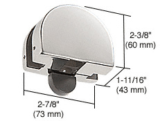 CRL Polished Stainless PTH Series Top Transom Door Stop Patch Fitting