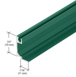 CRL-U.S. Aluminum Glass Stop for 1" Glass Door Header, Hartford Green KYNAR® Paint - 21'-2"