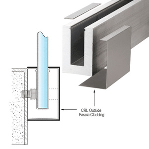 CRL 316 Brushed Stainless 120" Outside Fascia Cladding for CRL's Laminated Base Shoe - L56S Series