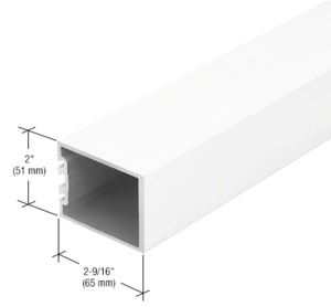 CRL-U.S. Aluminum White KYNAR® Paint Vertical Mullion for OS-2 Systems - 24'-2"