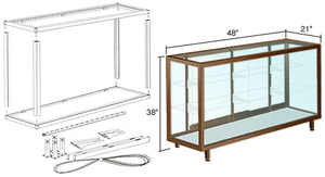 CRL Duranodic Bronze 4' Deluxe Packaged Showcase Assembly