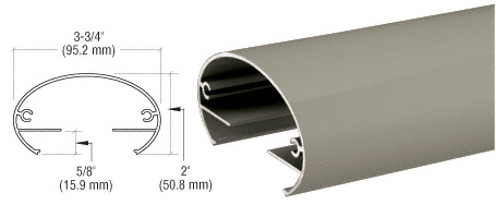 CRL Beige Gray 350X Series 241" Top Rail