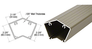 CRL Beige Gray 200, 300, 350, and 400 Series 36" 135 Degree Fascia Mount Post Only