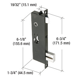 CRL Screen and Storm Door Mortise Lock Insert with 6-3/4" Mounting Holes
