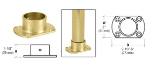CRL Polished Brass Cut Flange for 1-1/2" Tubing