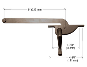 CRL Bronze 9" Right Hand Teardrop Series Casement Window Operator