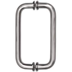CRL Brushed Stainless 8" BM Series Tubular Back-to-Back Pull Handle
