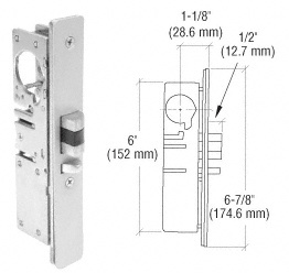 CRL 1-1/8" Backset Narrow Stile Right Hand Deadlatch Lock