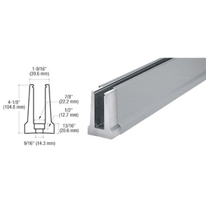 CRL B5T Series Brushed Stainless Custom Tapered Base Shoe Drilled for 1/2" Glass