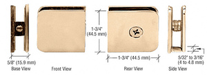 CRL Gold Plated Traditional Style Fixed Panel U-Clamp