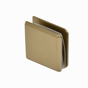 CRL Dark Brushed Bronze Beveled Hole-in-Glass Style Wall Mount Heavy-Duty Glass Clamp