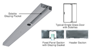 CRL Brushed Stainless Custom Length 4-1/2" One Pocket Single Sided Door Header
