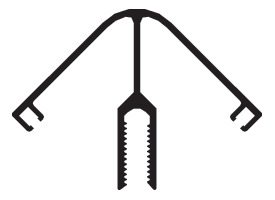 CRL-U.S. Aluminum 90º Division Bar Face, Bronze Black Anodized - 24'-2"