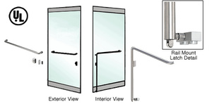 CRL-Blumcraft® Brushed Stainless Left Hand Reverse Rail Mount Keyed Access "A" Exterior Bottom Securing Panic Handle