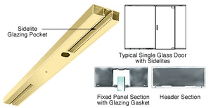 CRL Polished Brass Custom Length 4-1/2" Two Pocket Single Sided Door Header