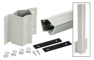 CRL 48" Agate Gray Inside 135 Degree Fascia Mount Post Kit for 200, 300, 350, and 400 Series Rails