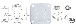 CRL Clear Anodized 5" x 5" Square Base Plate