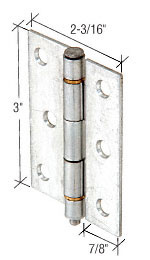 CRL Aluminum 2-3/16" Storm and Screen Door Replacement Hinge