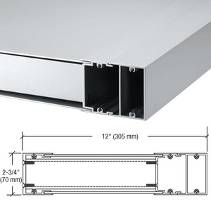 CRL7120 Series Silver Metallic 72" Standard Size Square Fascia - 12" Projection System