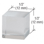 CRL 1/2" UV Bond Square Crystal Shelf Support