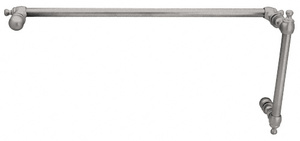 CRL Brushed Nickel Colonial Style Combination 6" Pull Handle With 24" Towel Bar