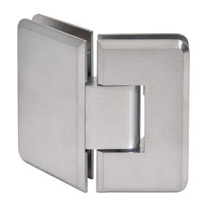 CRL Brushed Chrome Cologne 045 Series 135º Glass-to-Glass Hinge